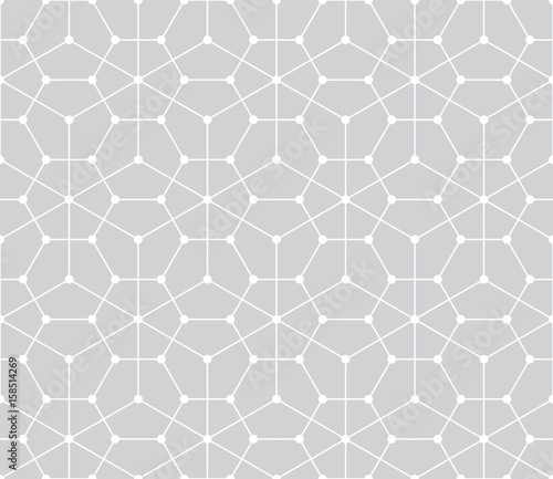 hexagon geometric line grid pattern vector background