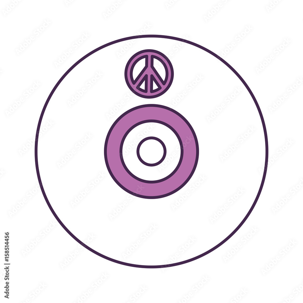 hippie long play icon vector illustration design hippie long play icon vector illustration design