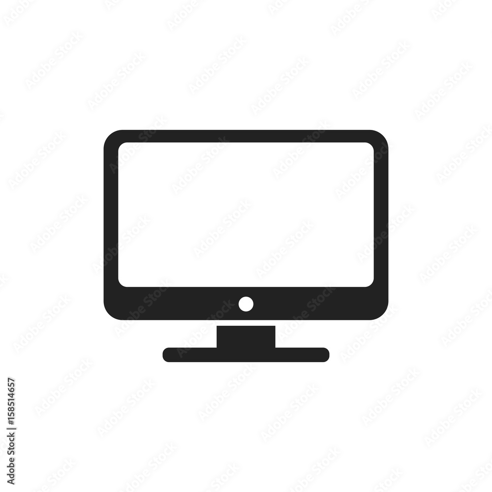 Computer vector illustration. Monitor flat icon. Tv symbol. Computer vector illustration. Monitor flat icon. Tv symbol.