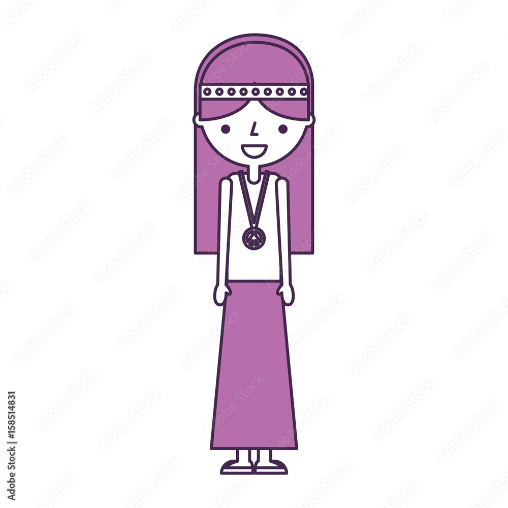 woman hippie lifestyle character vector illustration design woman hippie lifestyle character vector illustration design