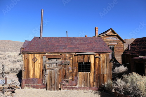 Old house in Bodie State historic Park, California, America photo