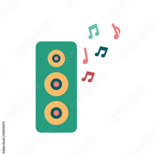 Flat web icon on white background speaker  photo