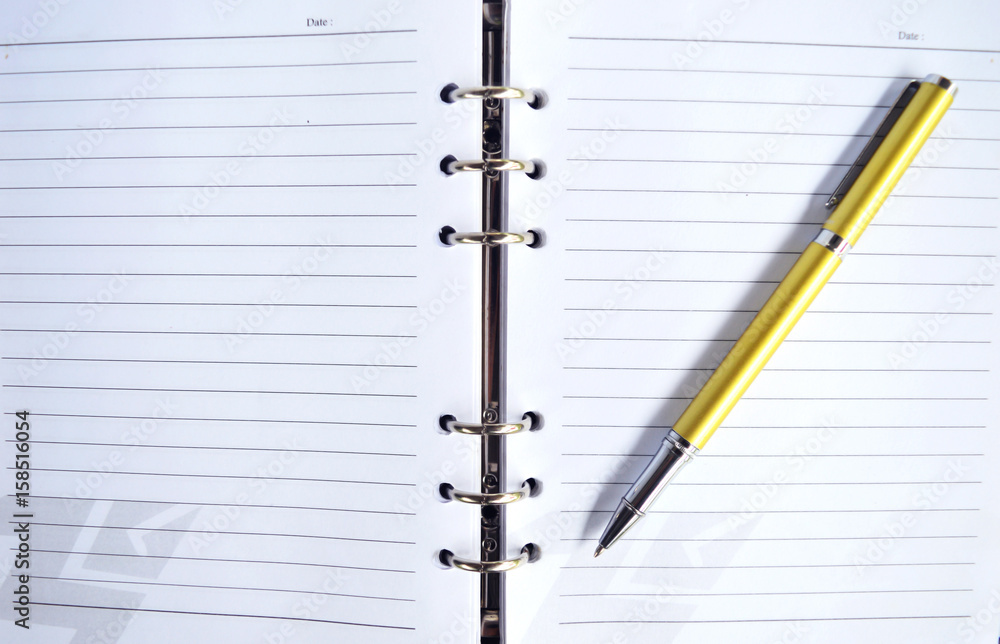 Notebook with Golden Pen Notebook with Golden Pen