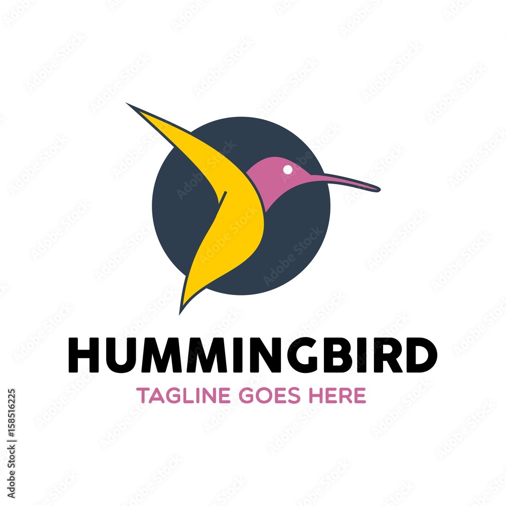 Obraz premium Unique Hummingbird Logo Template