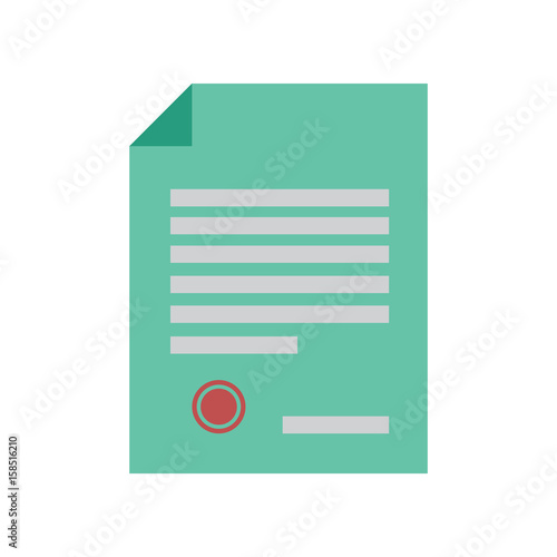 Flat web icon on white background judgment document  