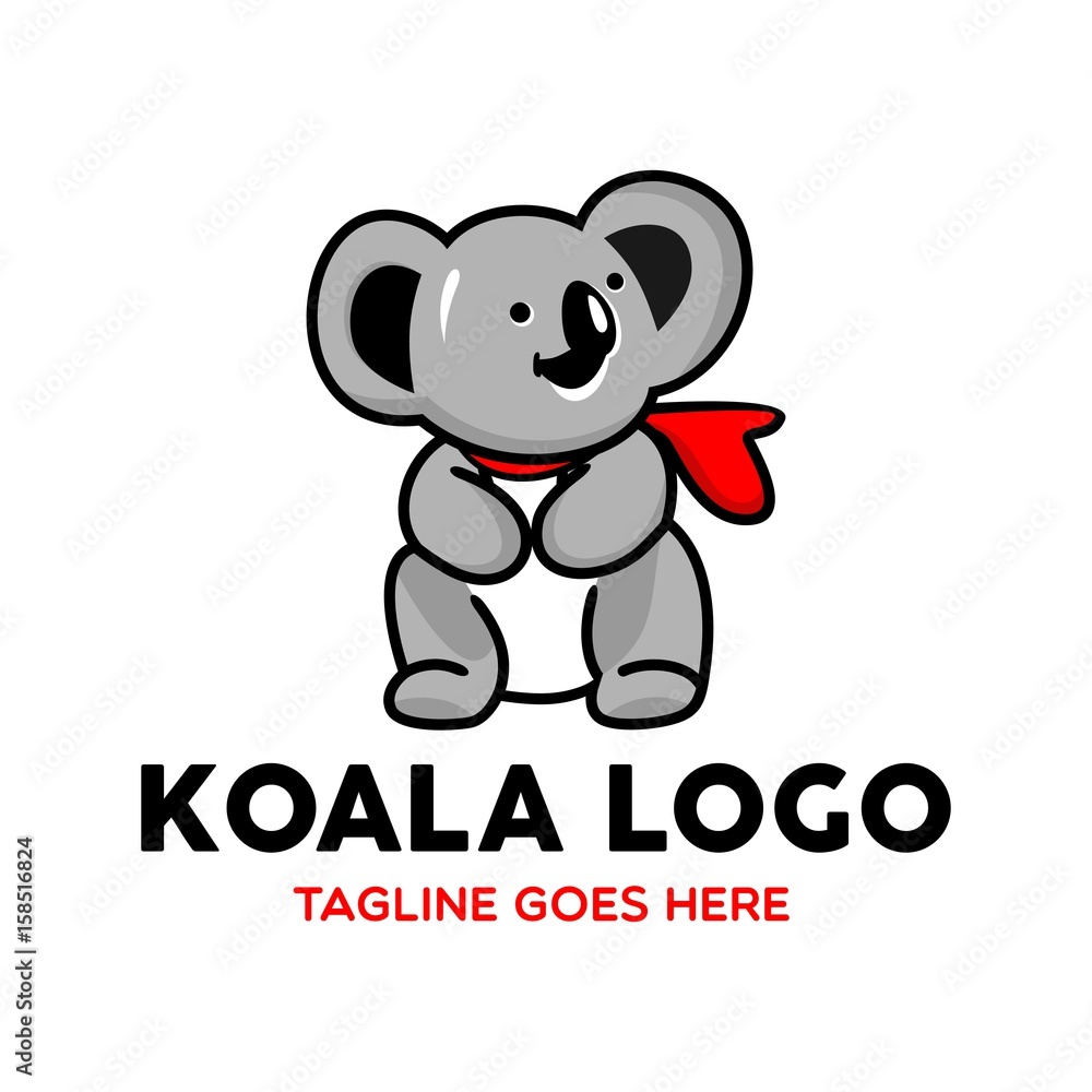 Unique Koala Logo Mascot Character Template Unique Koala Logo Mascot Character Template