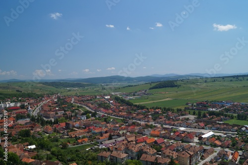 Wallpaper Mural Panorama Rupea city in Transylvania, Brasov, Romania - view from Rupea fortress.
 Torontodigital.ca