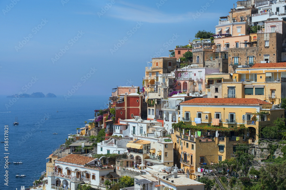 view of Positano, Amalfi Coast, Campania region, Italy