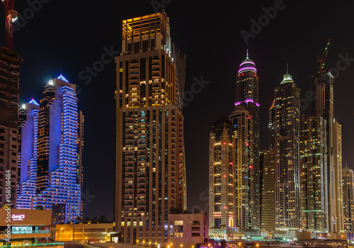 A view of Dubai Marina at Dusk