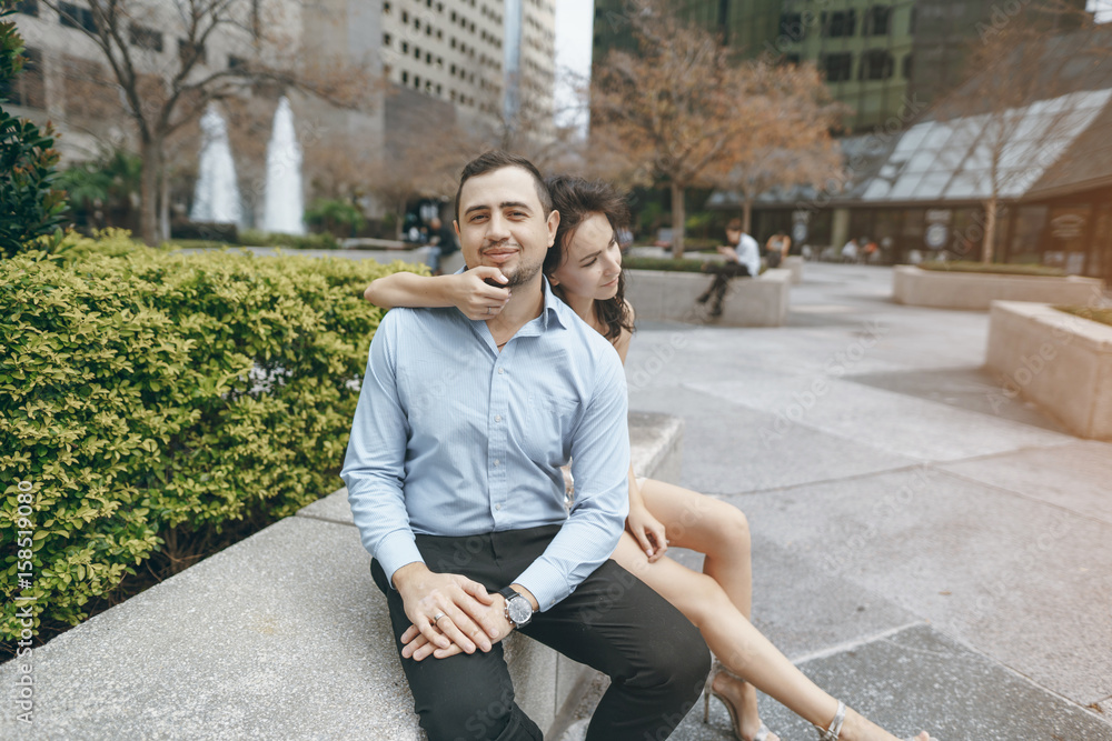 beautiful couple in the city