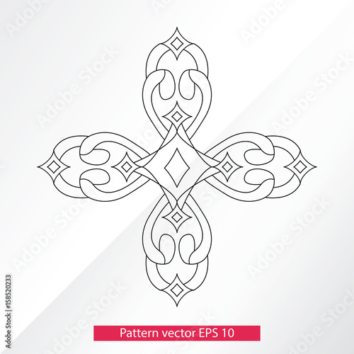 Ornament and decor, design elements. Decoration of the page. Vector illustration. Isolated on light background