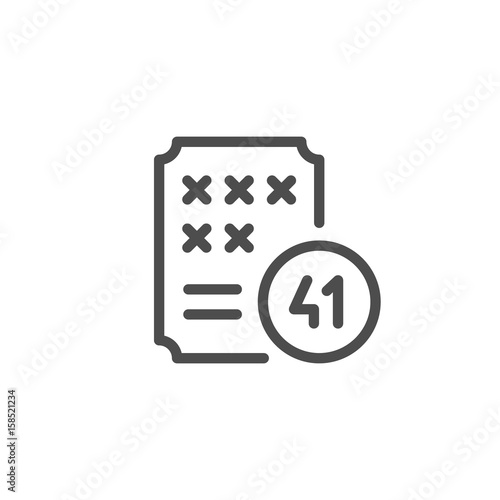 Lottery line icon
