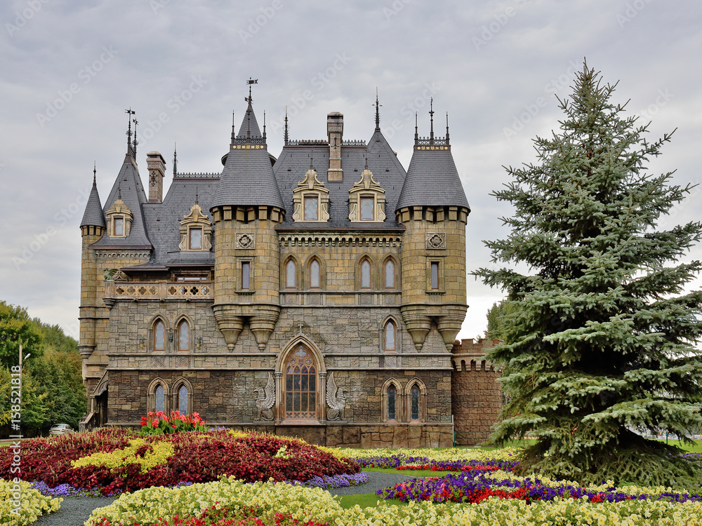 Fototapeta premium Tourist center Castle Garibaldi in a village near Togliatti