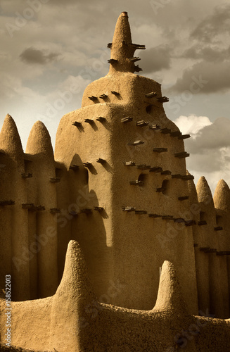 Mali, West Africa - Mosques built entirely of clay
