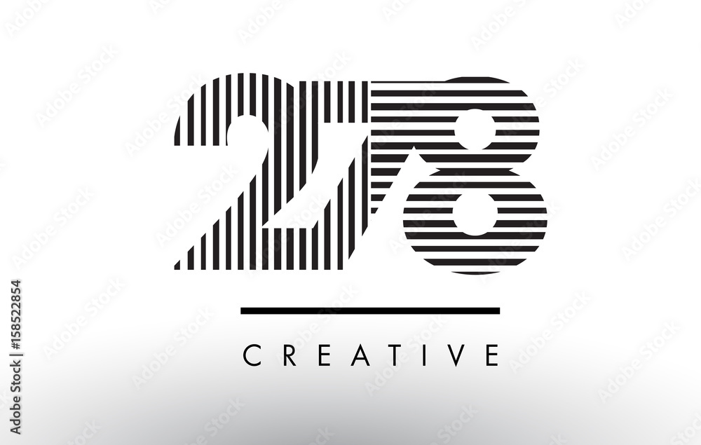 278 Black and White Lines Number Logo Design. 278 Black and White Lines Number Logo Design.