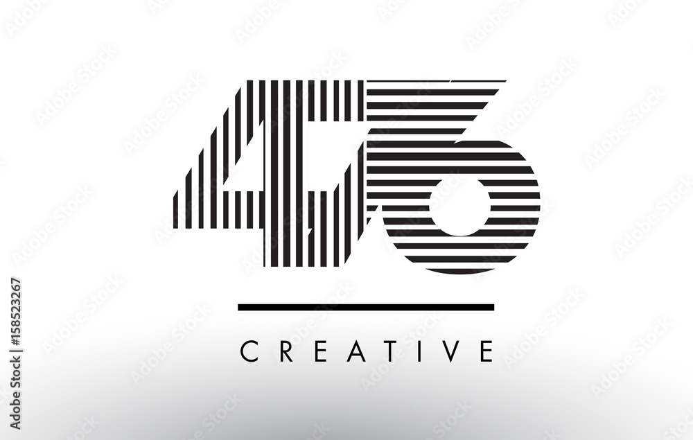 476 Black and White Lines Number Logo Design. 476 Black and White Lines Number Logo Design.
