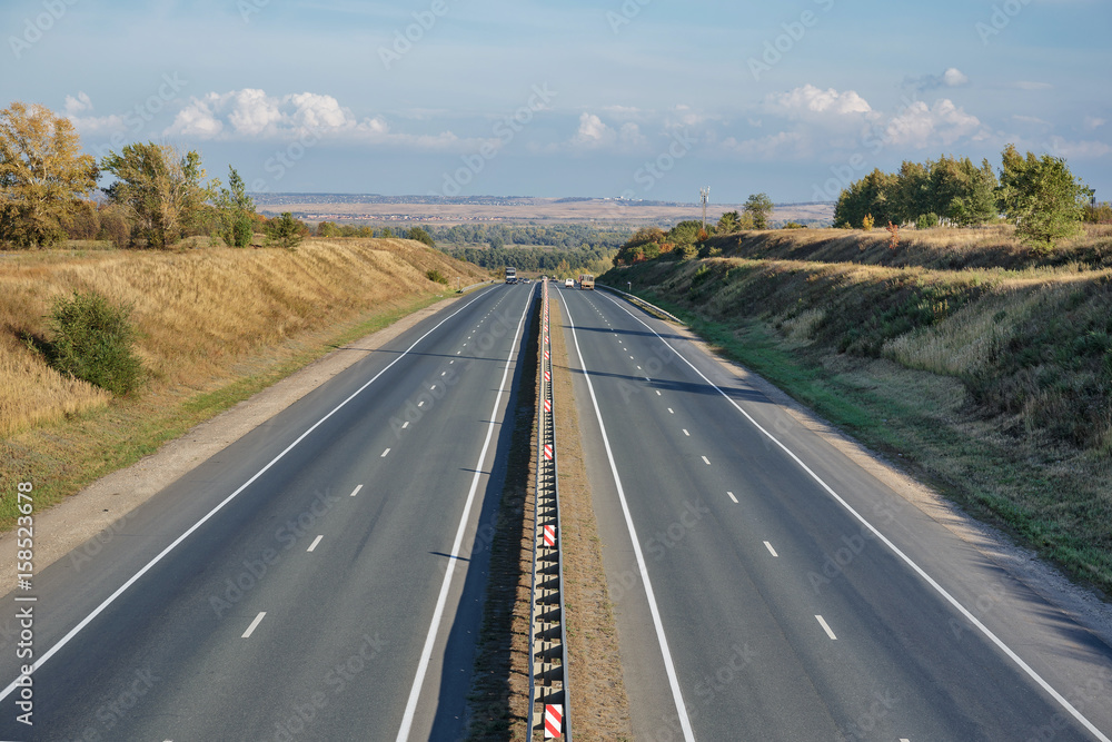 motorway top view