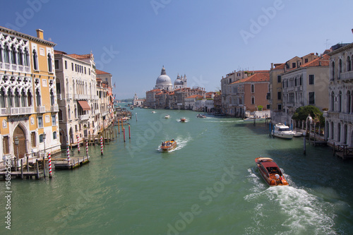 Canal Grande or Grand Canal with the Church of the Salute (Santa Maria della Salute) in the background, Venice, Italy