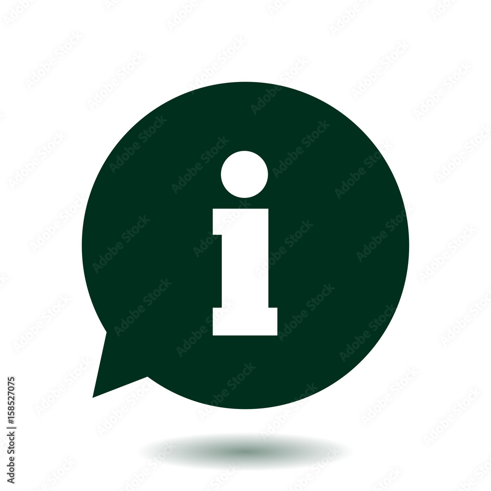 Info speech bubble symbol. Flat design style. Info speech bubble symbol. Flat design style.