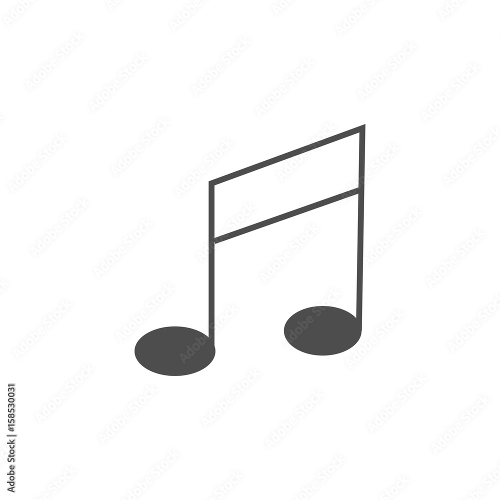 Music note icon isolated on white background Music note icon isolated on white background