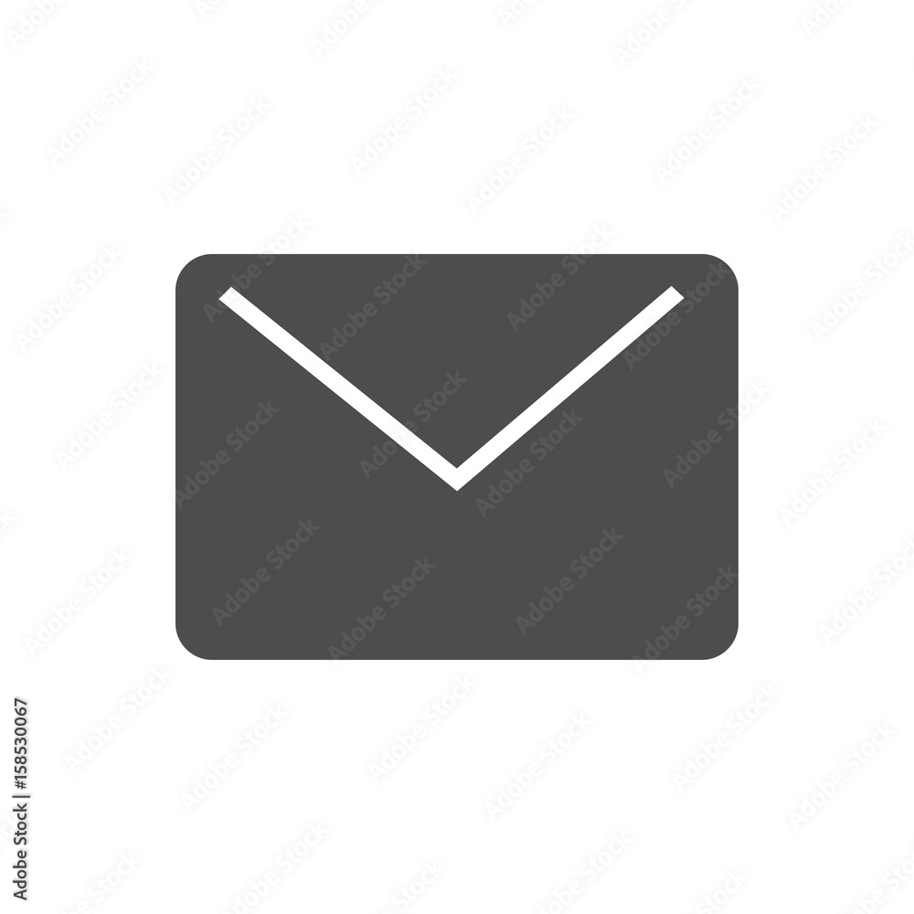 Mail envelope icon isolated on white background, flat style Mail envelope icon isolated on white background, flat style