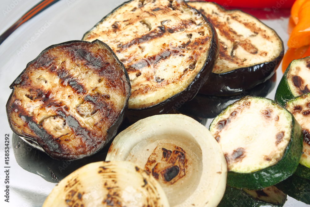 dish of fried eggplant dish of fried eggplant