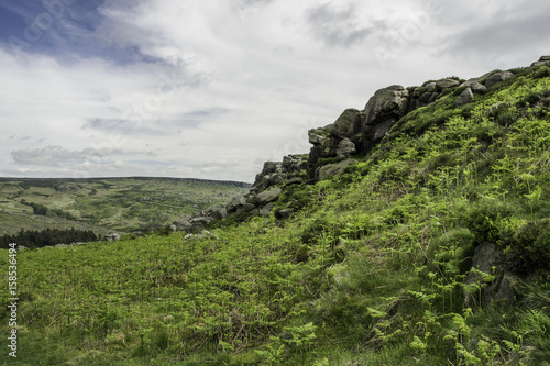 Obraz na płótnie WYSYP SKAŁ, PEAK DISTRICT, WIELKA BRYTANIA, w salonie