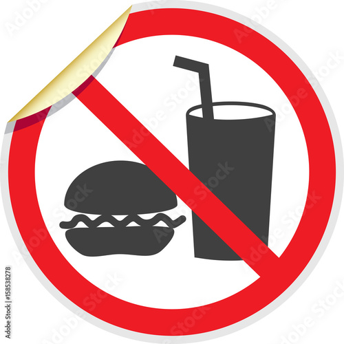 No Food or Drink Sign 3D