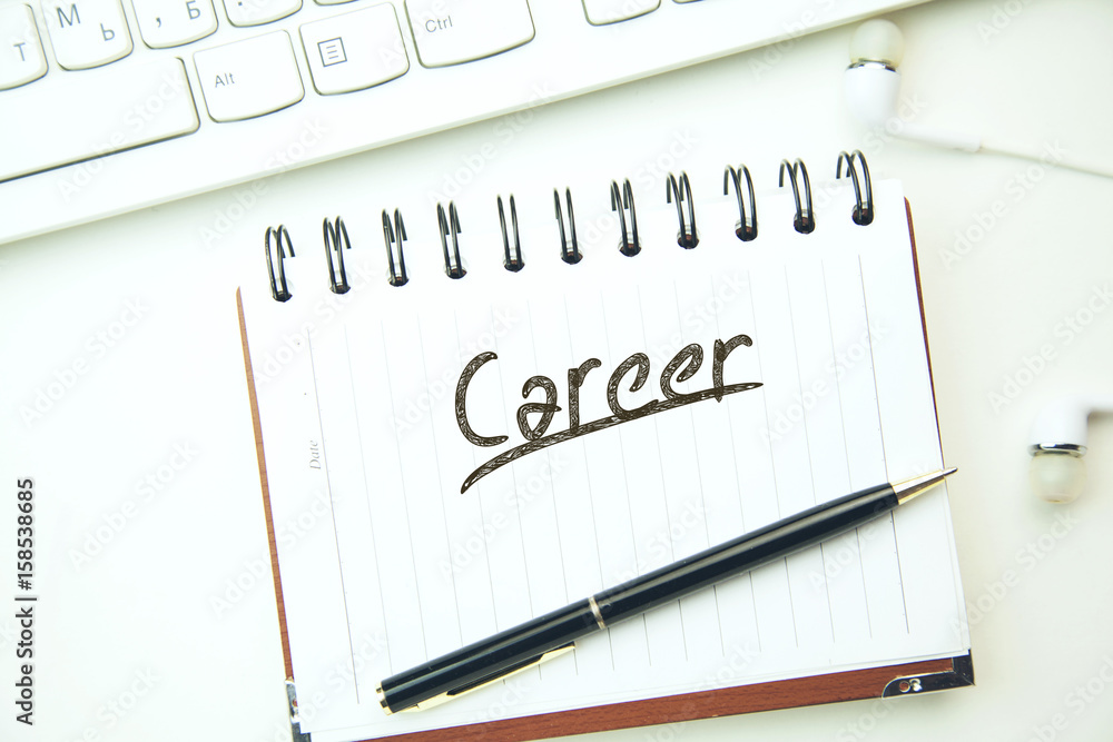 career text with keyboard career text with keyboard