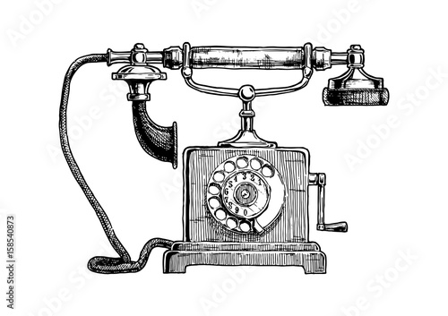 Typical telephone end of XVIII century