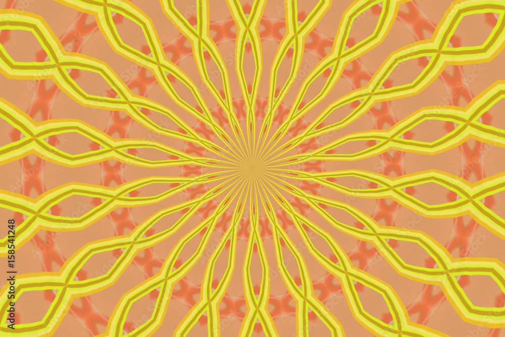 Yellow lines Kaleidoscope