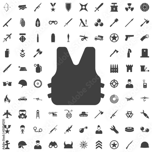 Bulletproof vest icon