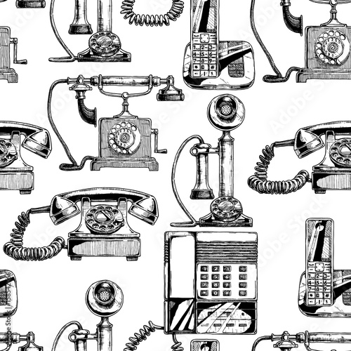 Pattern with telephone.