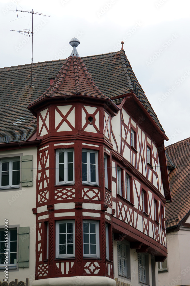 Fachwerkhaus in der historischen Altstadt Ansbach