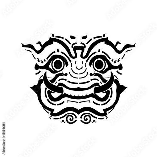  The face of  Thailand Giant , vector
