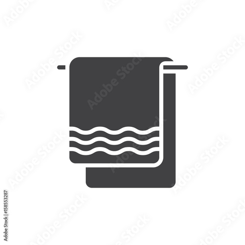 Towel icon vector, filled flat sign, solid pictogram isolated on white. Symbol, logo illustration. Pixel perfect