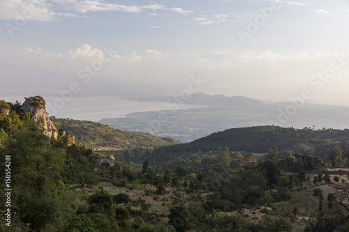 View from road to Dorze village towards Lake Abaya. Hayzo village. Ethiopia