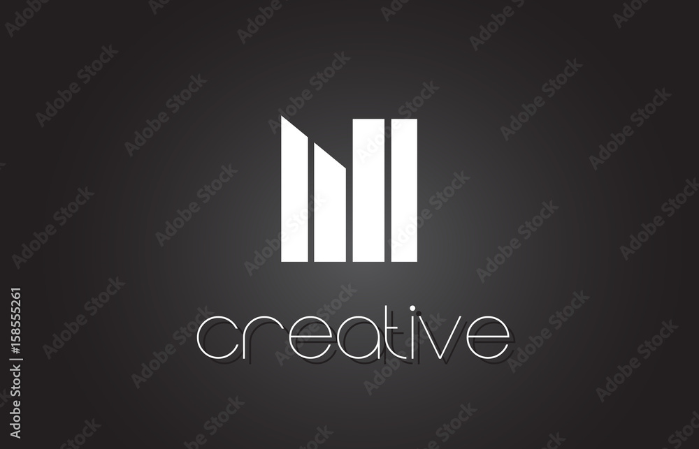 N Letter Logo Design With White and Black Lines. N Letter Logo Design With White and Black Lines.