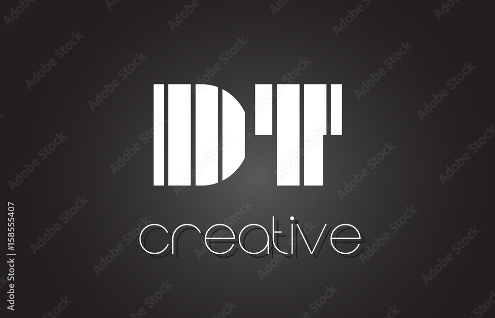 DT D T Letter Logo Design With White and Black Lines. DT D T Letter Logo Design With White and Black Lines.