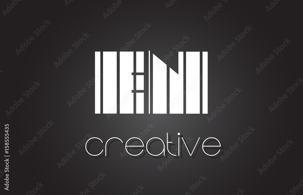 EN E N Letter Logo Design With White and Black Lines. EN E N Letter Logo Design With White and Black Lines.