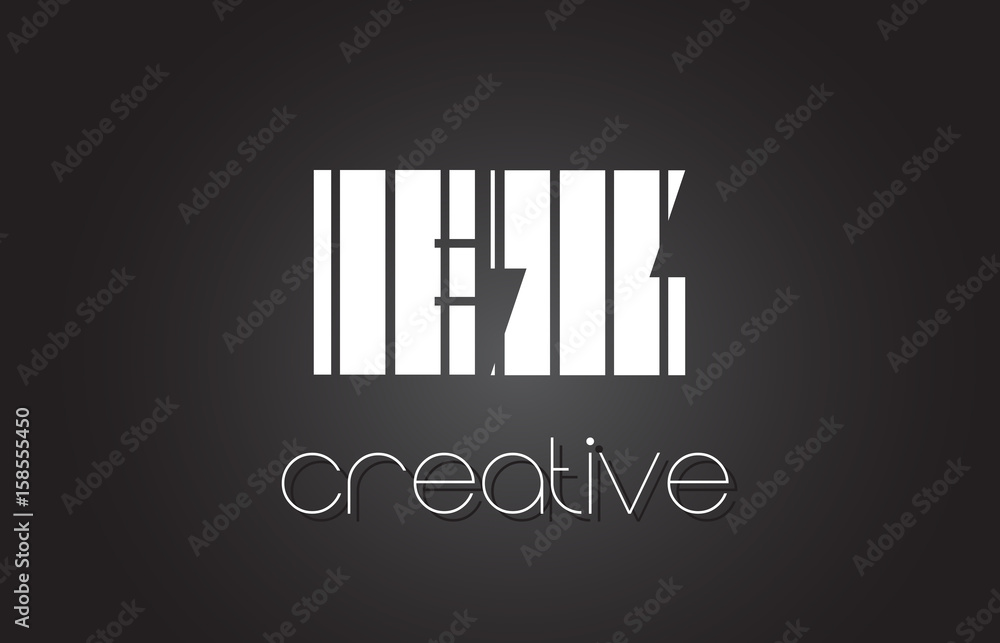 EZ E Z Letter Logo Design With White and Black Lines. EZ E Z Letter Logo Design With White and Black Lines.