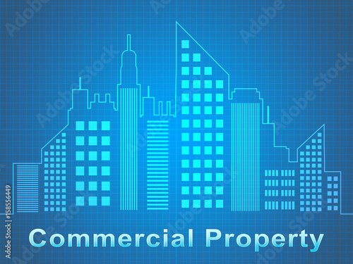 Commercial Property Represents Offices Real Estate 3d Illustration