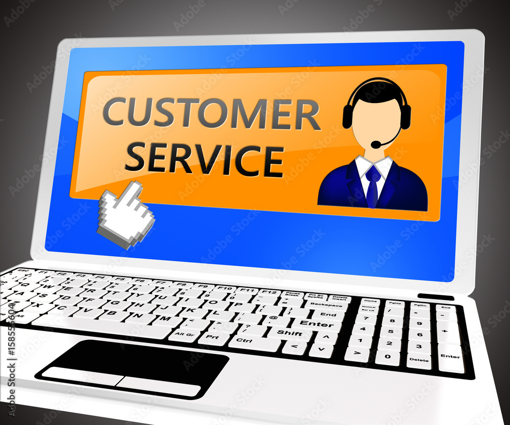 Customer Service Means Support Assistance 3d Illustration Customer Service Means Support Assistance 3d Illustration