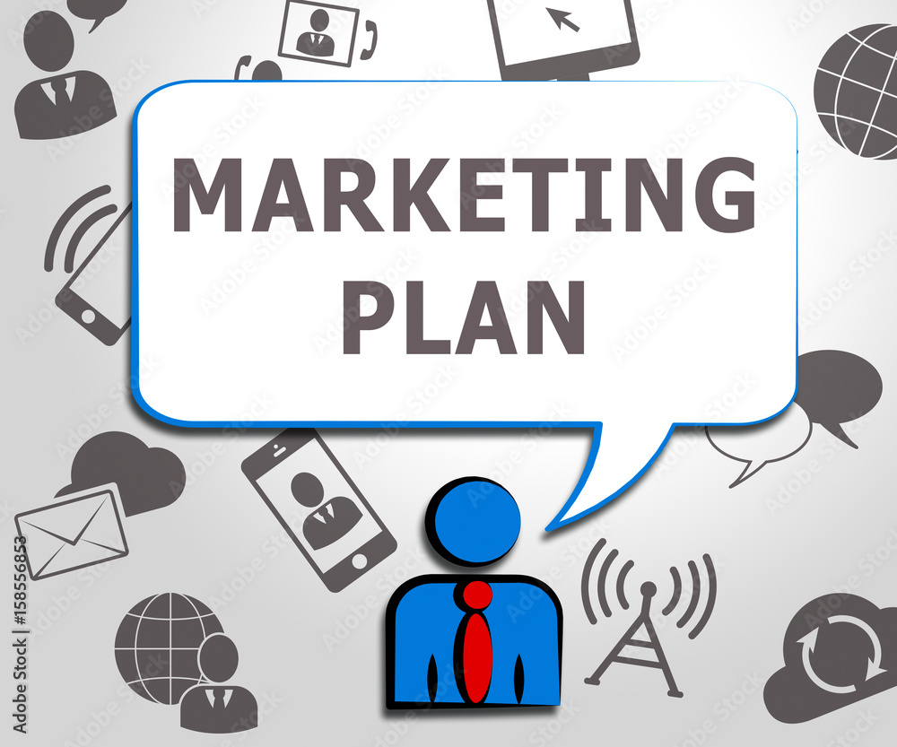 Marketing Plan Shows Emarketing Scheme 3d Illustration Marketing Plan Shows Emarketing Scheme 3d Illustration
