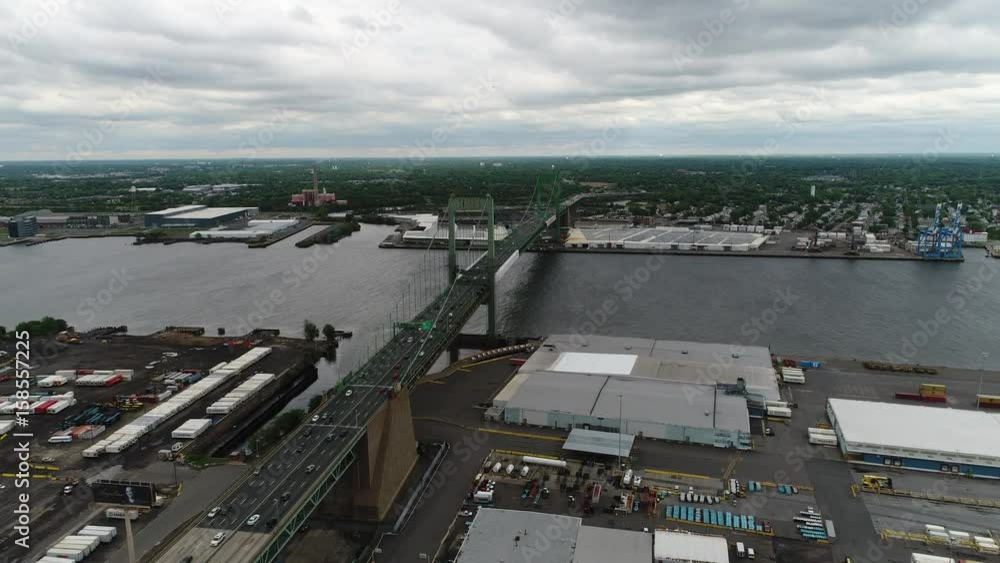 Aerial View of Walt Whitman Bridge Philadelphia New Jersey Aerial View of Walt Whitman Bridge Philadelphia New Jersey