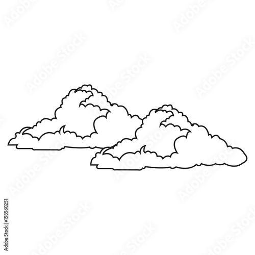 cloud floats cool single weather icon vector illustration