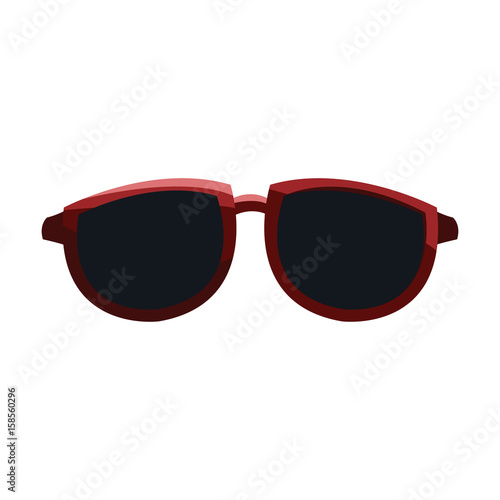 cool black cartoon sunglasses eye frames vector illustration