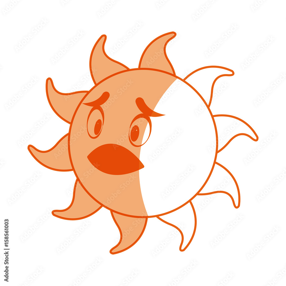 smiling funny cartoon sun with vector illustration smiling funny cartoon sun with vector illustration