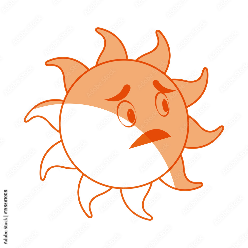 smiling funny cartoon sun with vector illustration smiling funny cartoon sun with vector illustration
