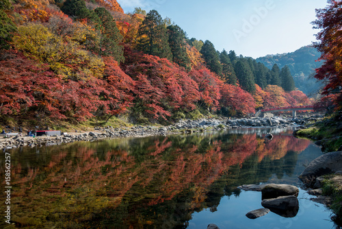 Korankei in beautiful autumn season. photo